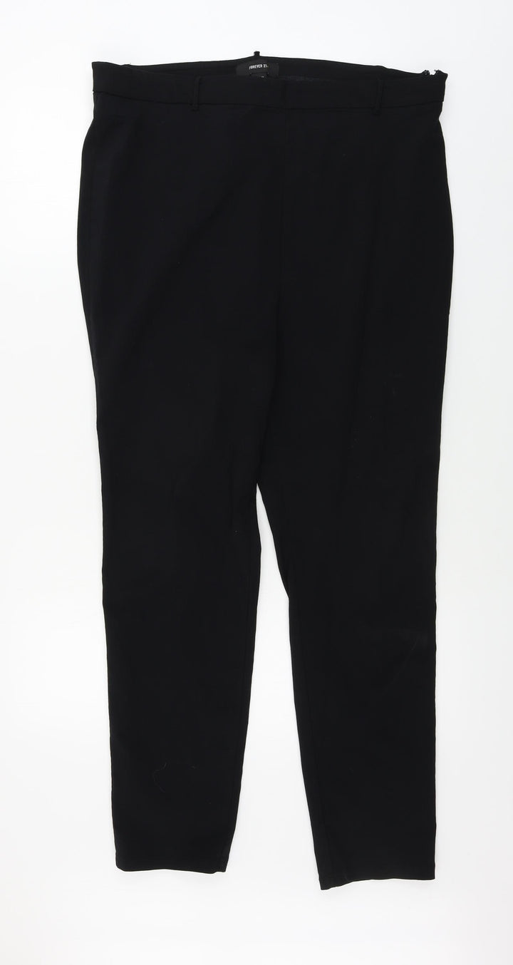 FOREVER 21 Womens Black Trousers Size 34 in L26 in