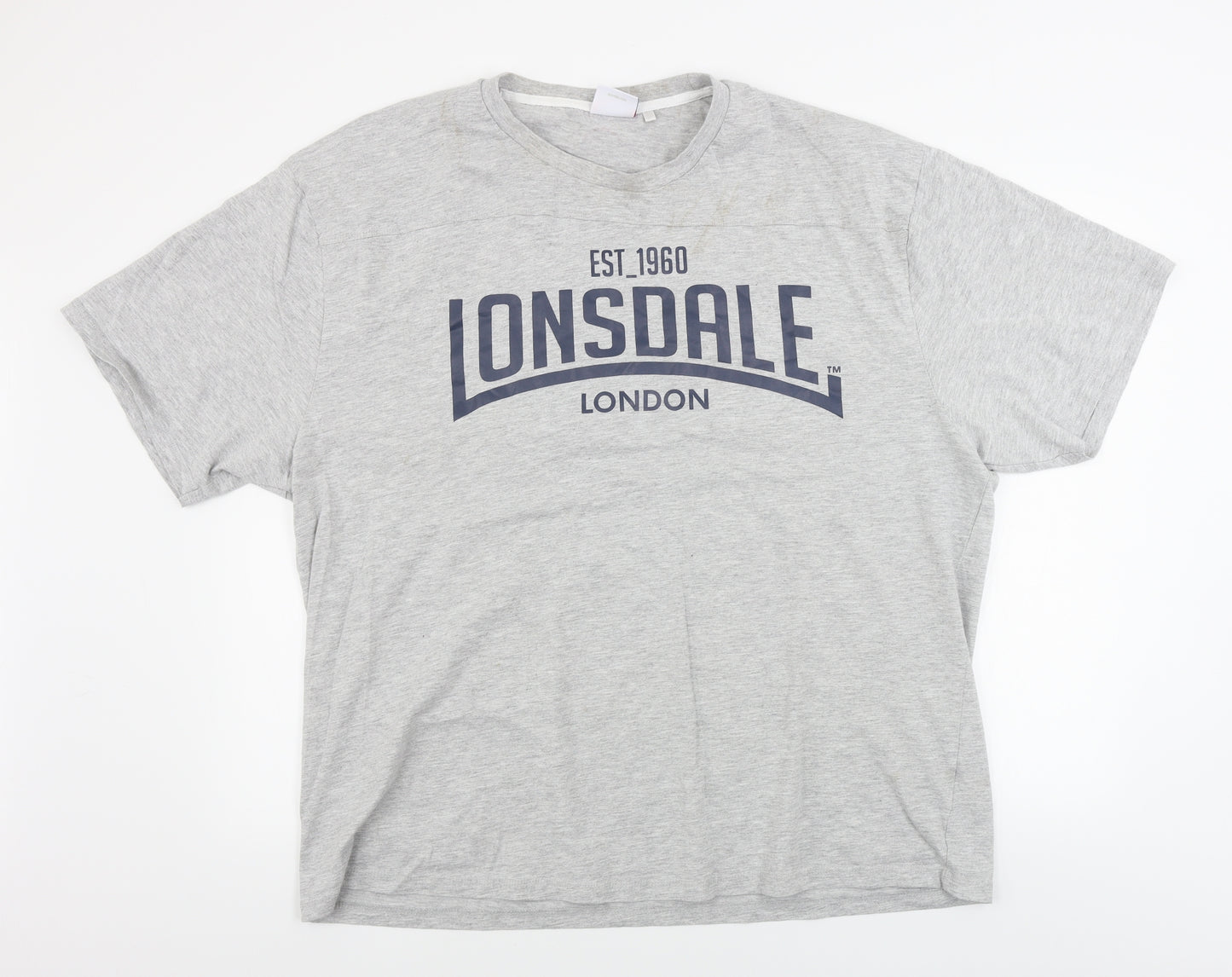 Lonsdale  Mens Grey    T-Shirt Size 4XL