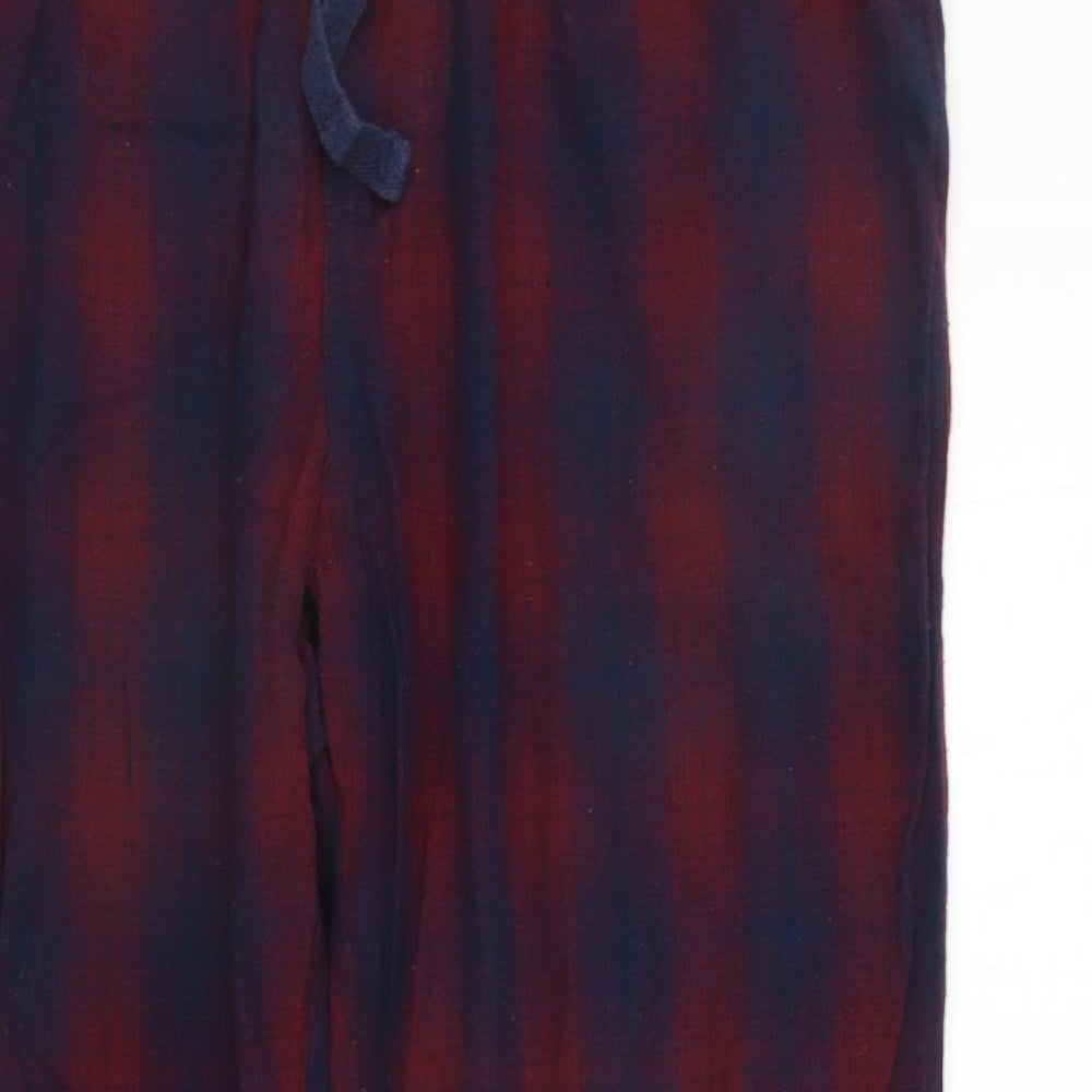 George Mens Red Check   Pyjama Pants Size L  - Elasticated Waist