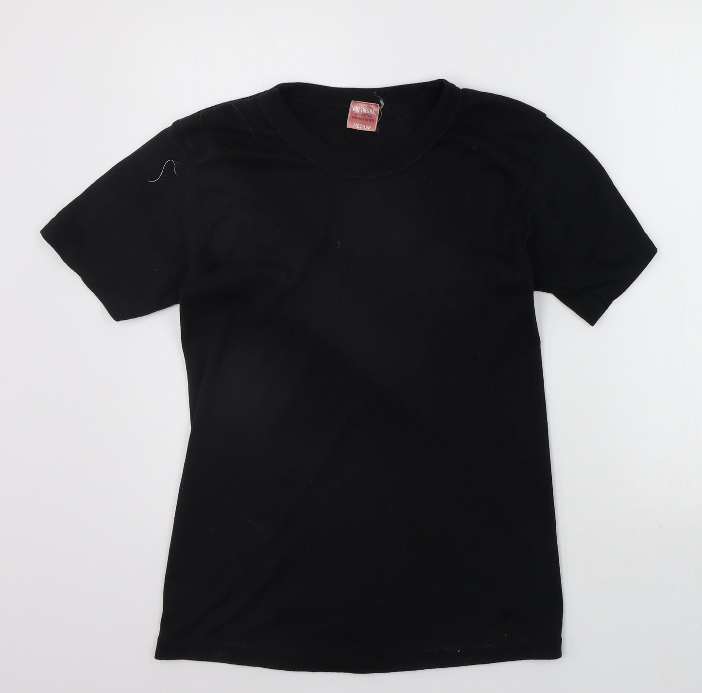 Hot Thermal Womens Black   Basic T-Shirt Size M