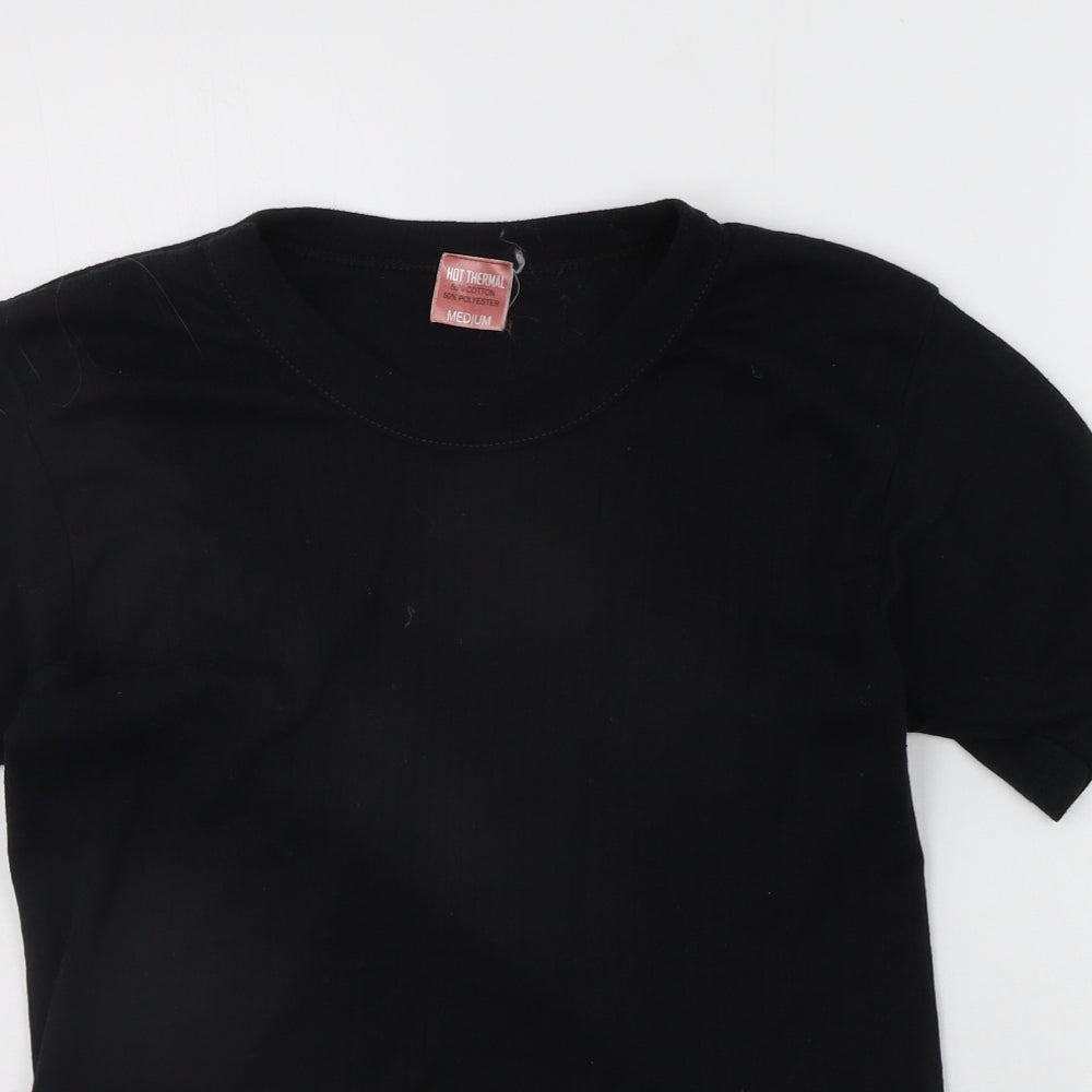 Hot Thermal Womens Black   Basic T-Shirt Size M