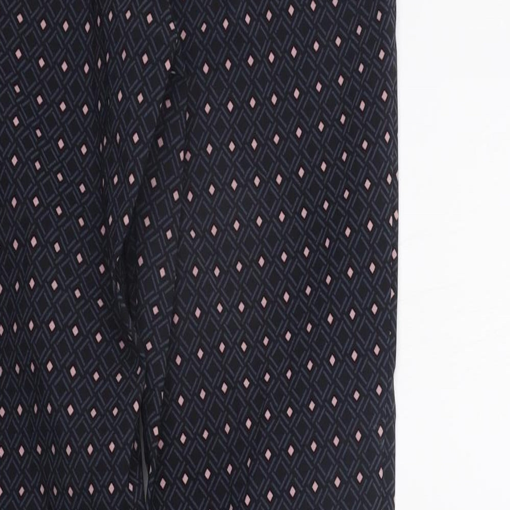 F&F Womens Blue Polka Dot  Jegging Leggings Size 8 L28 in - Elasticated Waist