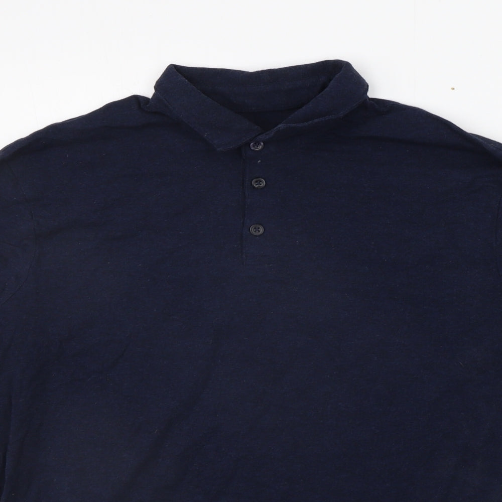 H&M Mens Blue    Polo Size M