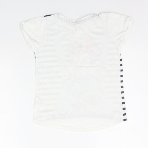 Disney Girls White   Basic T-Shirt Size 5-6 Years  - MICKEY MOUSE