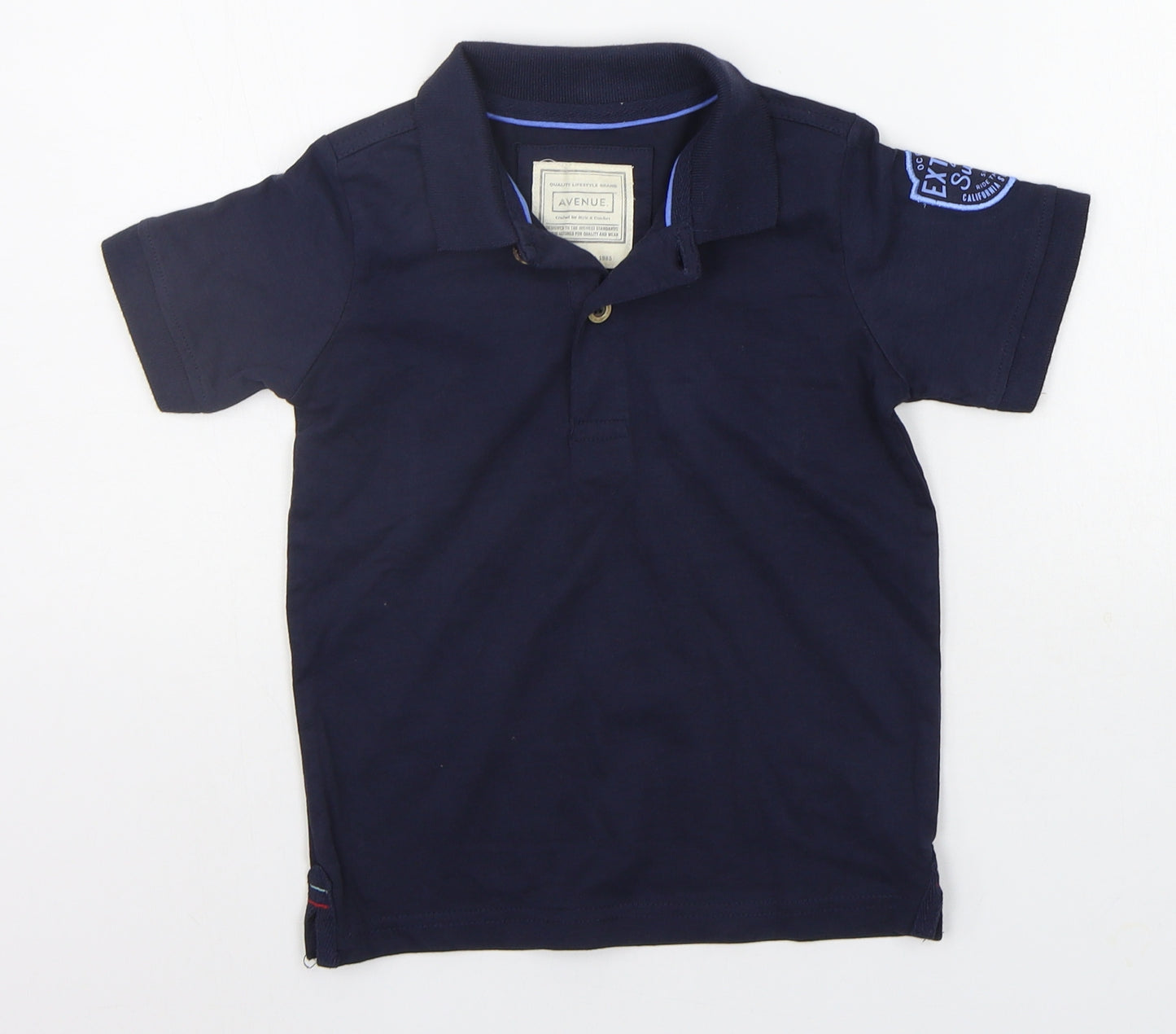 Avenue Boys Blue   Basic Polo Size 5-6 Years