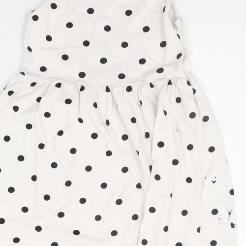 H&M Girls Beige Polka Dot  A-Line  Size 7-8 Years