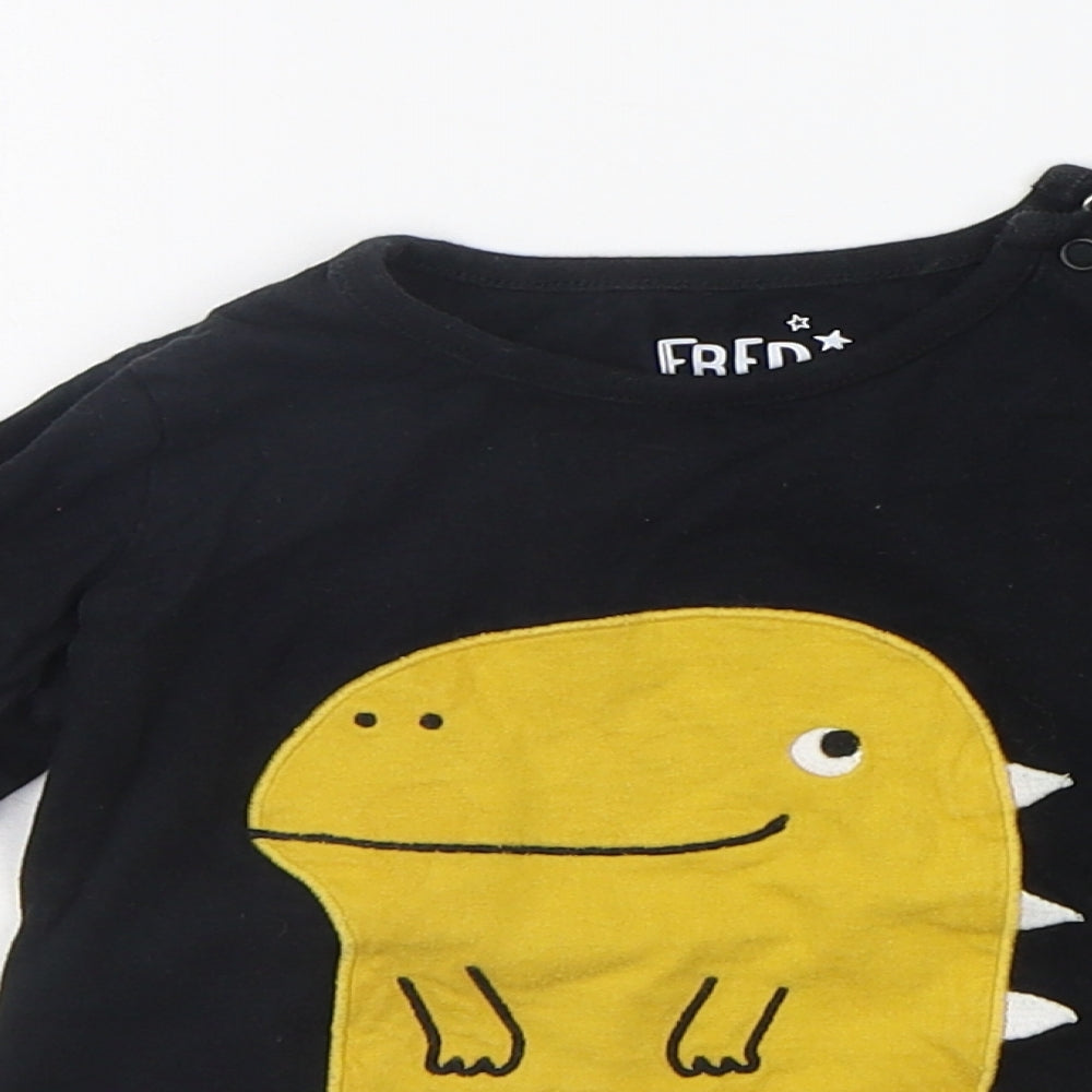 F&F Boys Black   Basic T-Shirt Size 12-18 Months