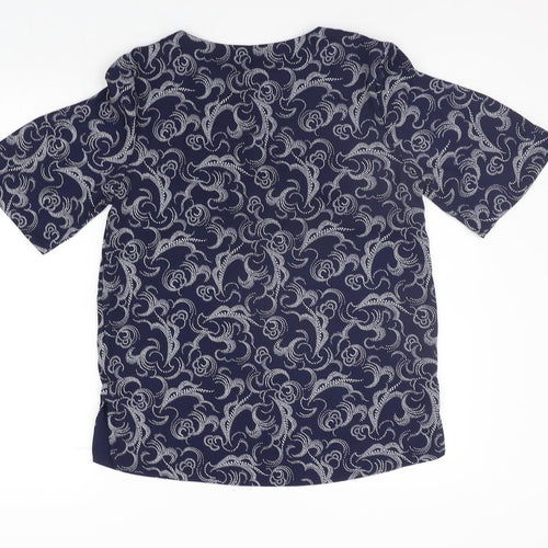 Marks and Spencer Womens Blue Geometric  Basic Blouse Size 6