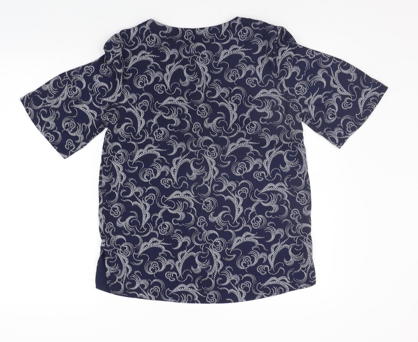 Marks and Spencer Womens Blue Geometric  Basic Blouse Size 6