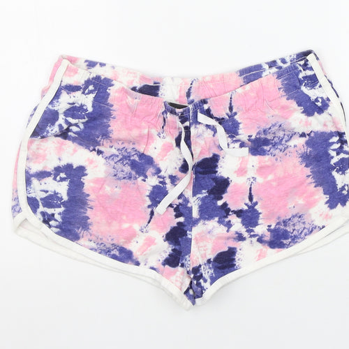 Primark Womens Multicoloured Geometric  Cut-Off Shorts Size S - Elasticated Waist