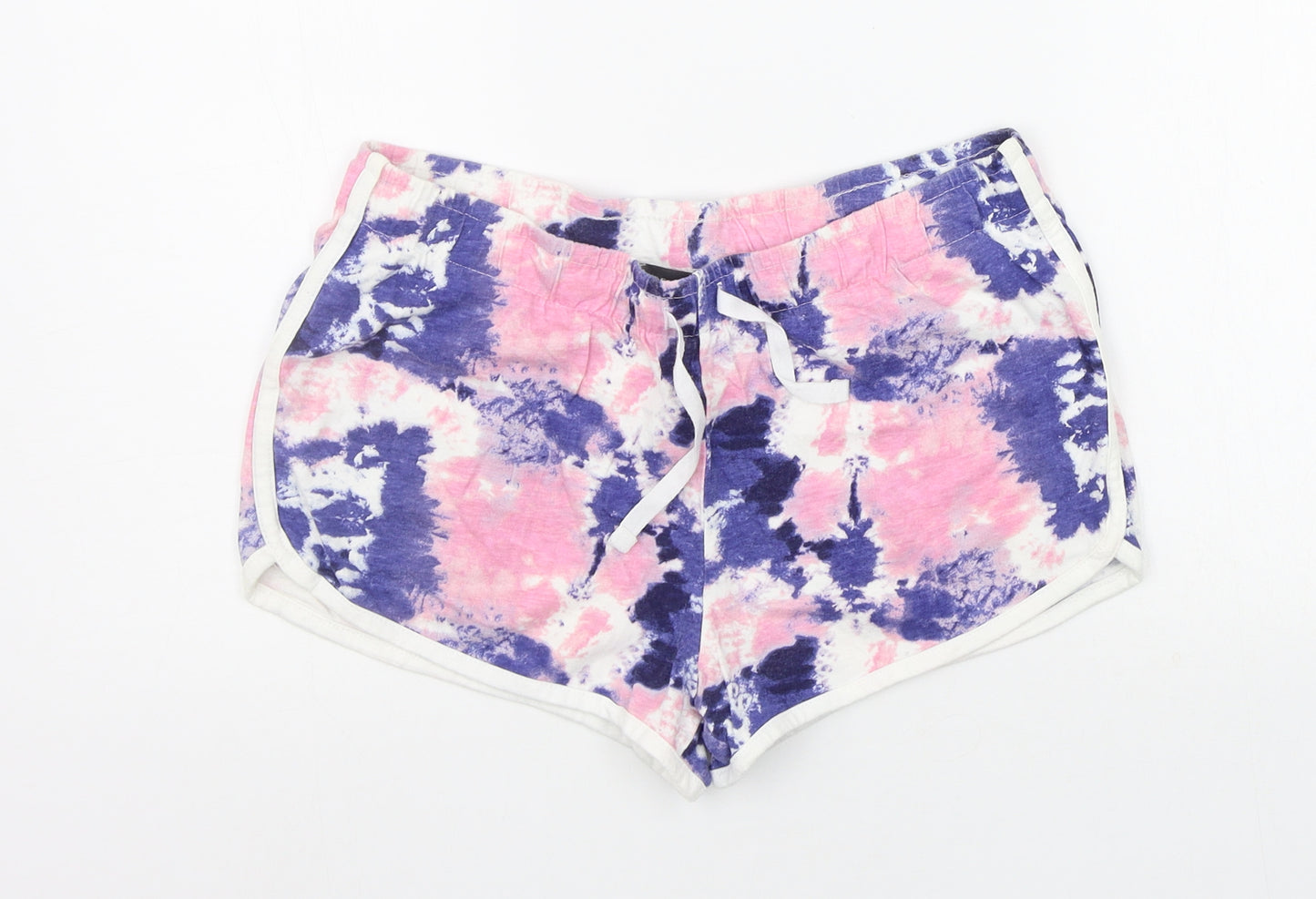 Primark Womens Multicoloured Geometric  Cut-Off Shorts Size S - Elasticated Waist