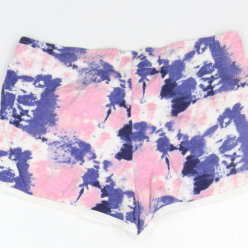 Primark Womens Multicoloured Geometric  Cut-Off Shorts Size S - Elasticated Waist