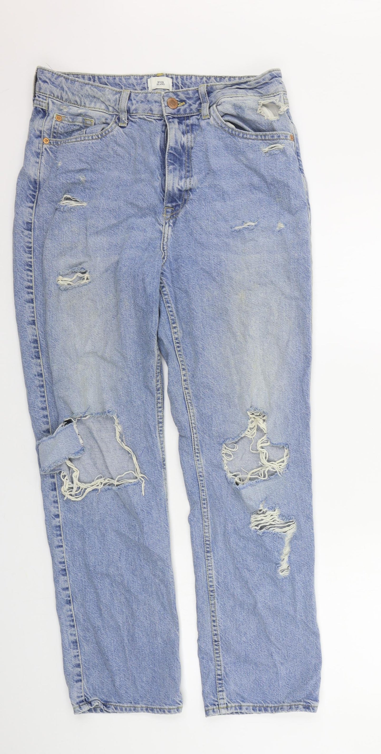 River Island Womens Blue   Straight Jeans Size 12 L29 in