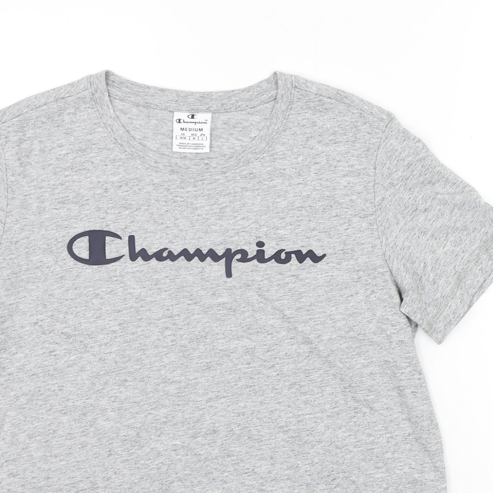 Champion Mens Grey    T-Shirt Size M