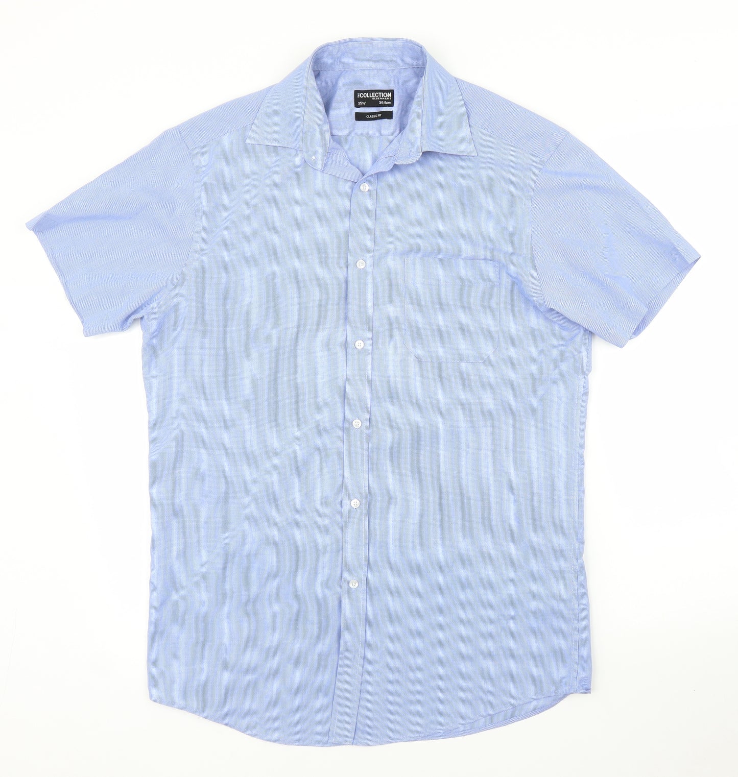 Debenhams Mens Blue    Button-Up Size 15.5