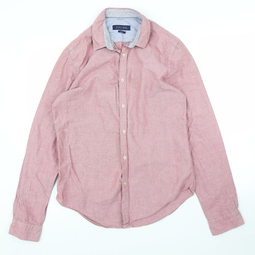 Zara Mens Purple    Button-Up Size M