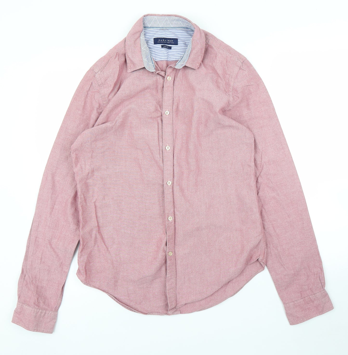 Zara Mens Purple    Button-Up Size M