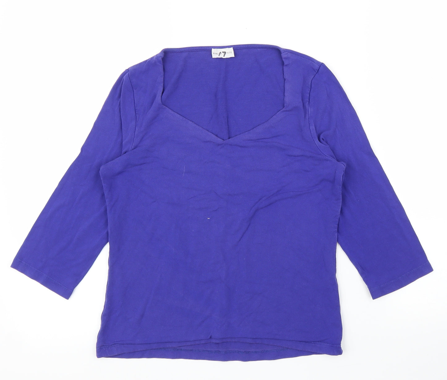 Minuet Petite Womens Blue   Basic T-Shirt Size S