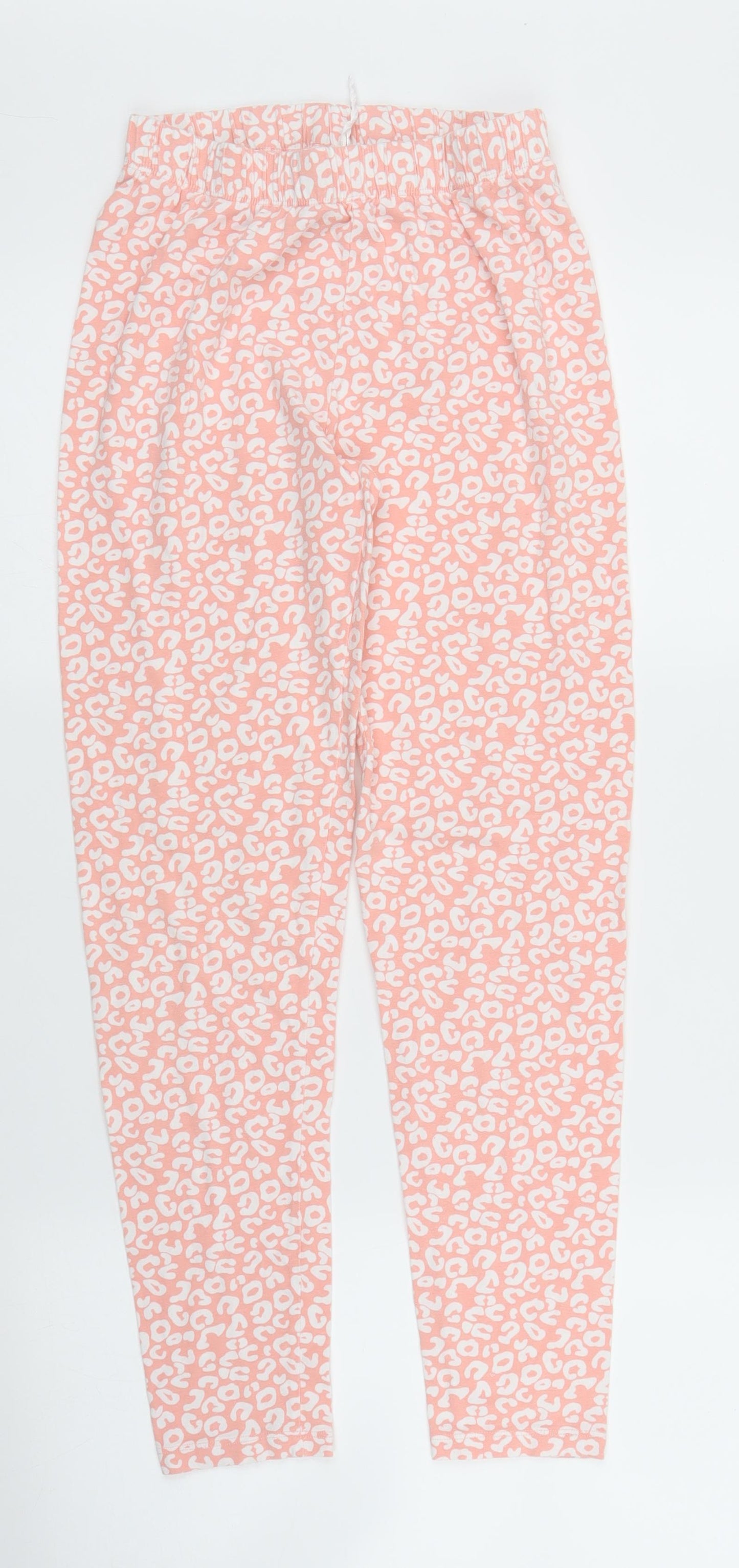 Matalan Womens Pink Animal Print  Capri Pyjama Pants Size S  - Leopard print