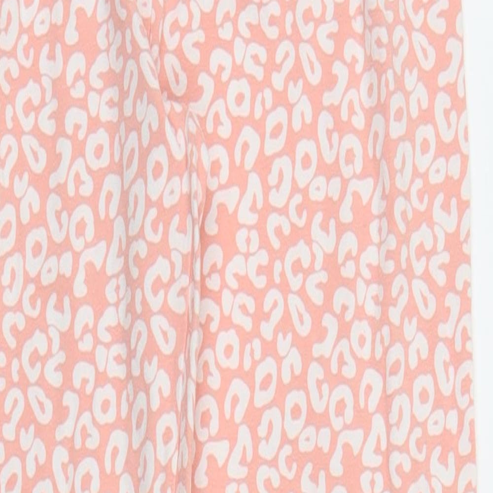 Matalan Womens Pink Animal Print  Capri Pyjama Pants Size S  - Leopard print
