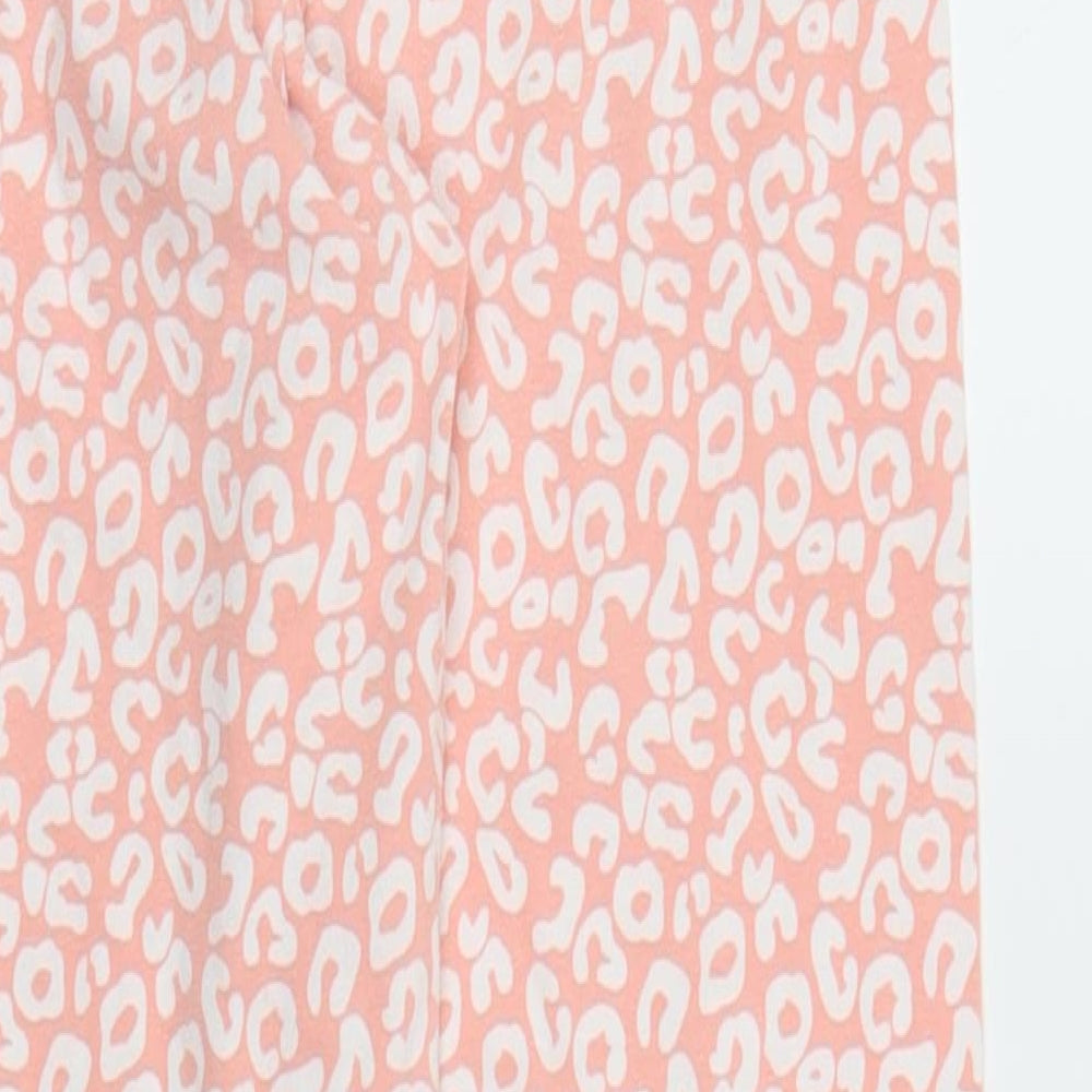Matalan Womens Pink Animal Print  Capri Pyjama Pants Size S  - Leopard print