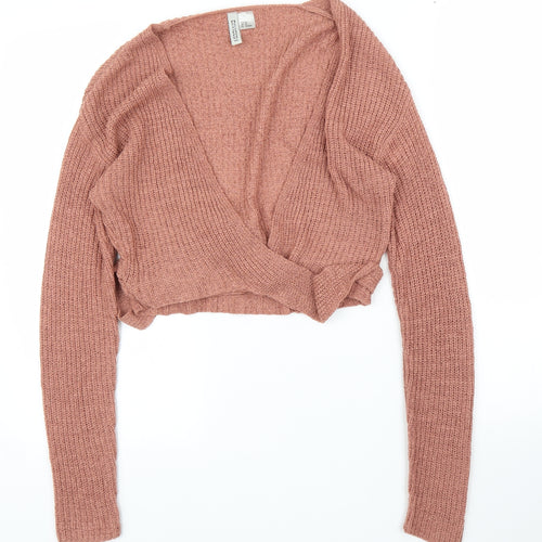 H&M Womens Brown   Wrap Jumper Size XS