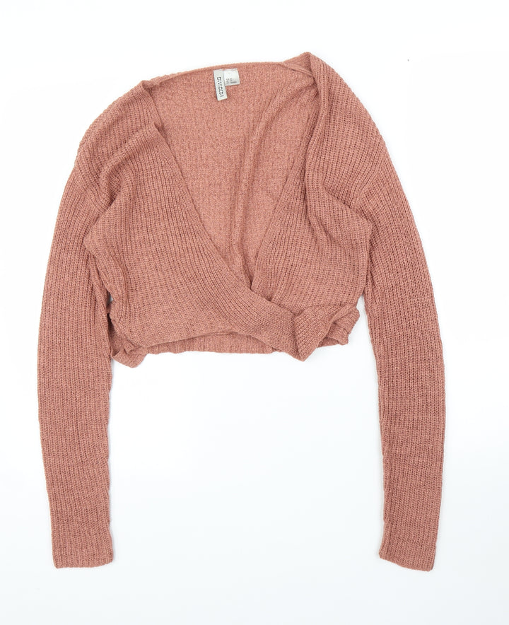 H&M Womens Brown   Wrap Jumper Size XS