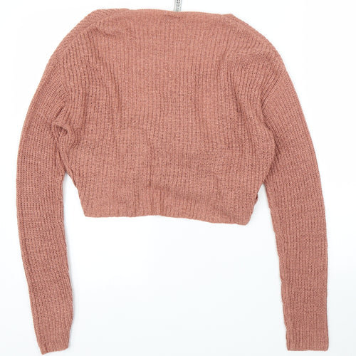 H&M Womens Brown   Wrap Jumper Size XS
