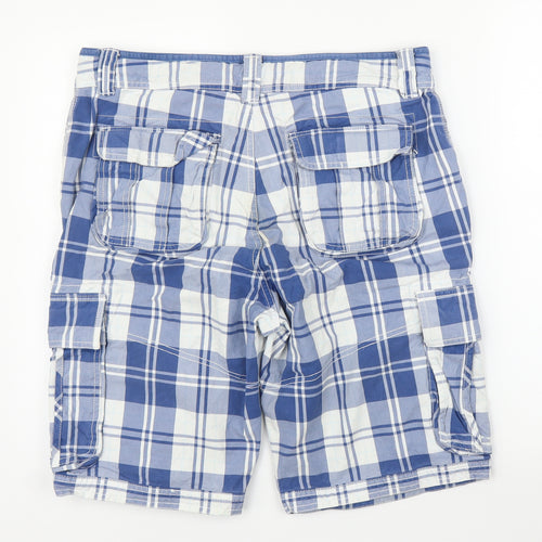 Crew Clothing Mens Blue Check  Bermuda Shorts Size 33 in