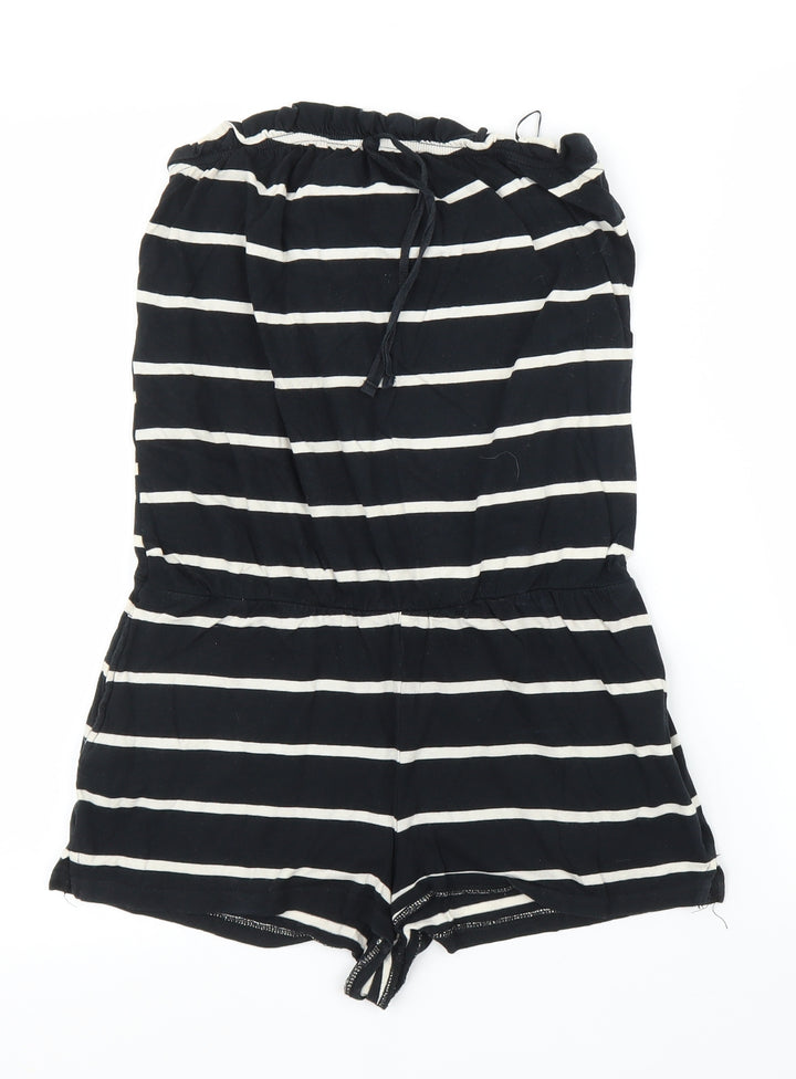 Topshop Womens Blue Striped Romper One-Piece Size 10