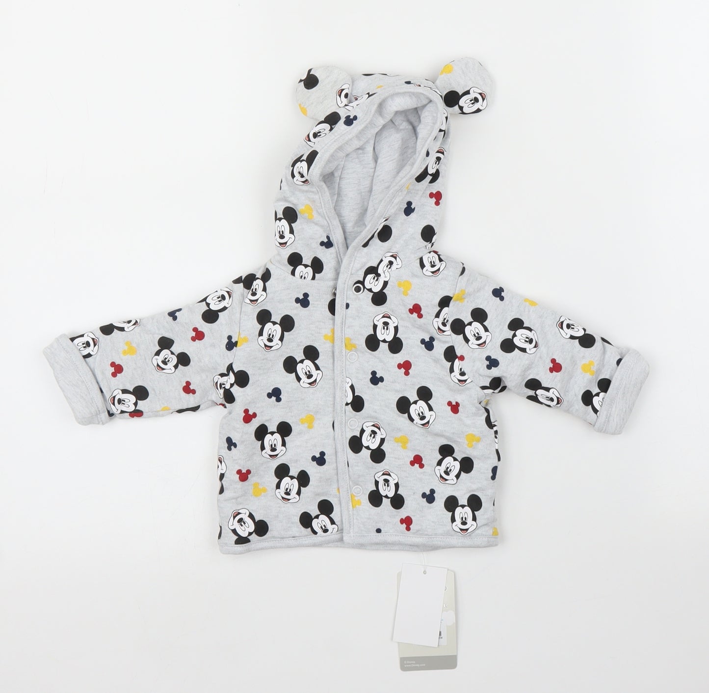 Primark Baby Grey   Jacket Coatigan Size 0-3 Months  - Disney, Mickey Mouse