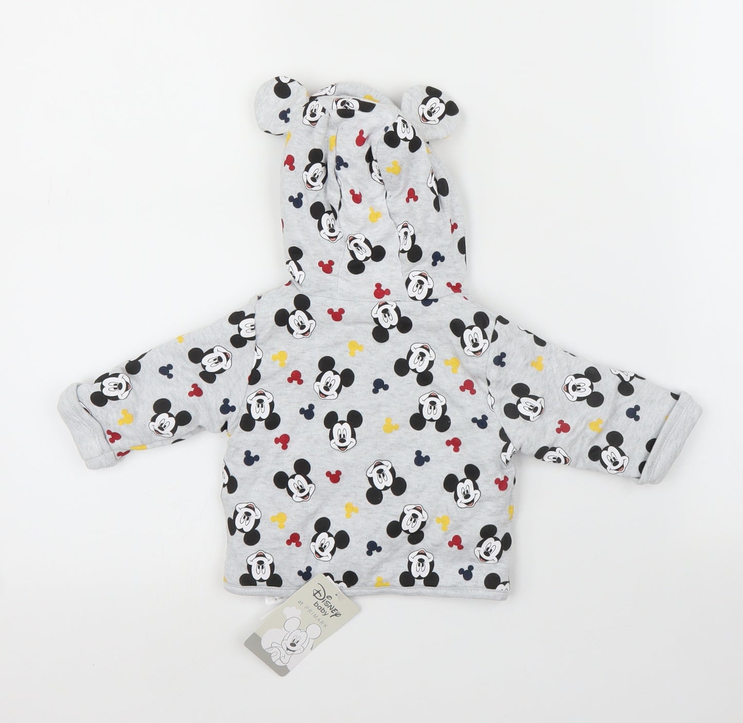 Primark Baby Grey   Jacket Coatigan Size 0-3 Months  - Disney, Mickey Mouse