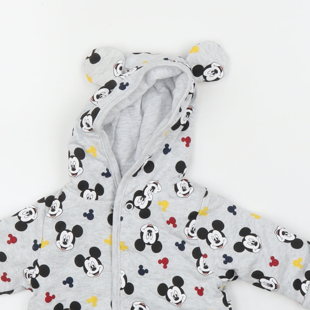 Primark Baby Grey   Jacket Coatigan Size 0-3 Months  - Disney, Mickey Mouse