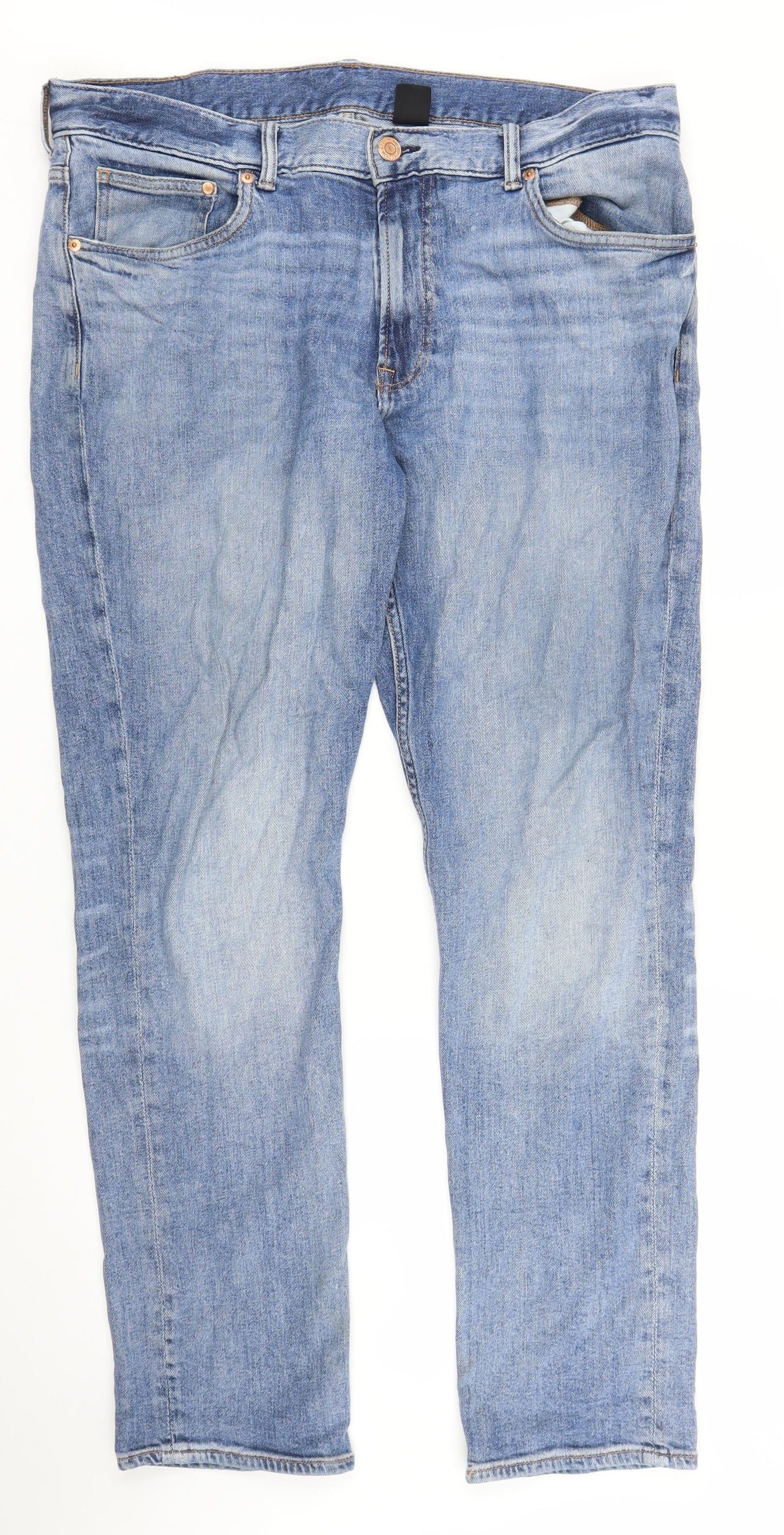 H&M Mens Blue  Denim Straight Jeans Size 38 in L32 in
