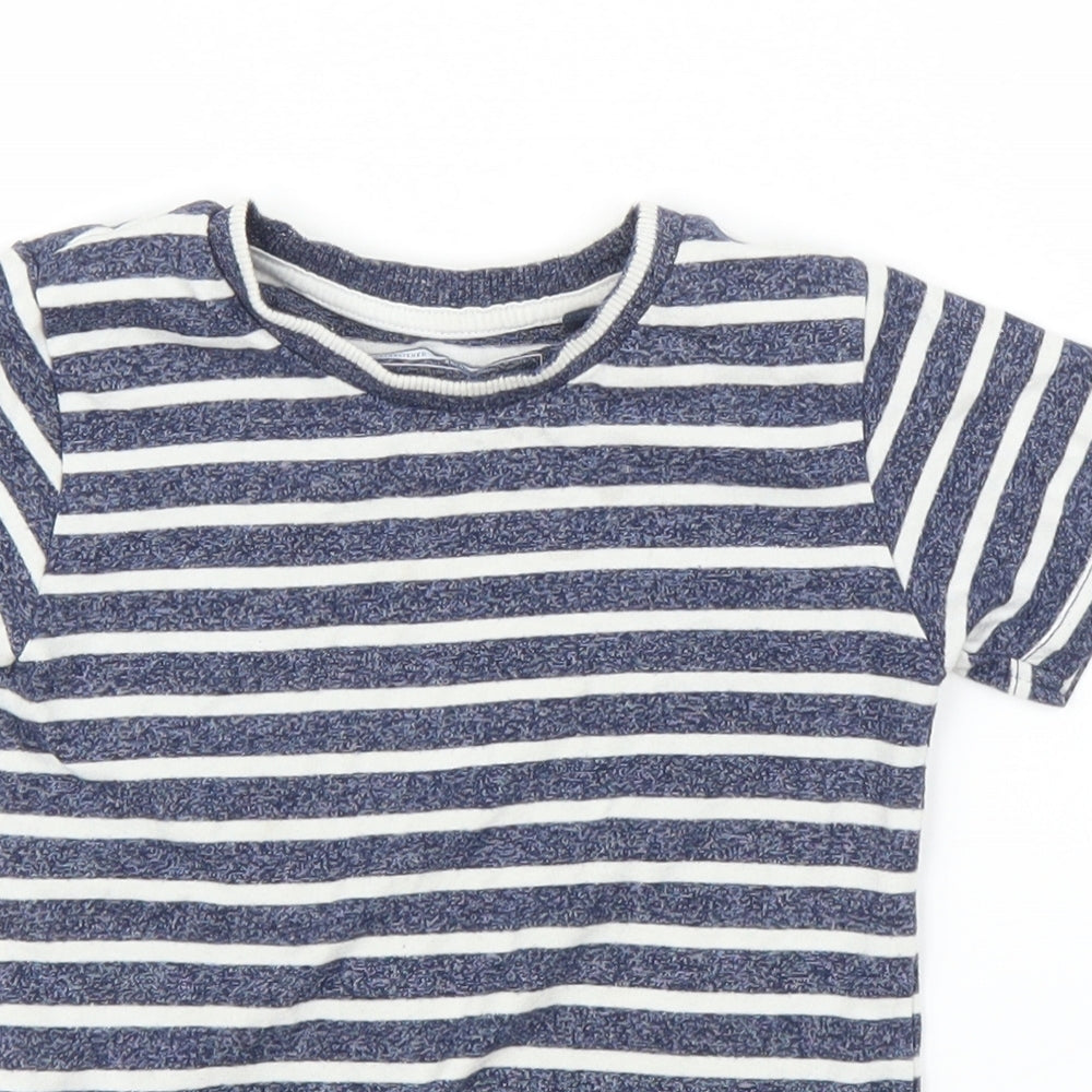 NEXT Boys Blue Striped  Basic T-Shirt Size 2-3 Years