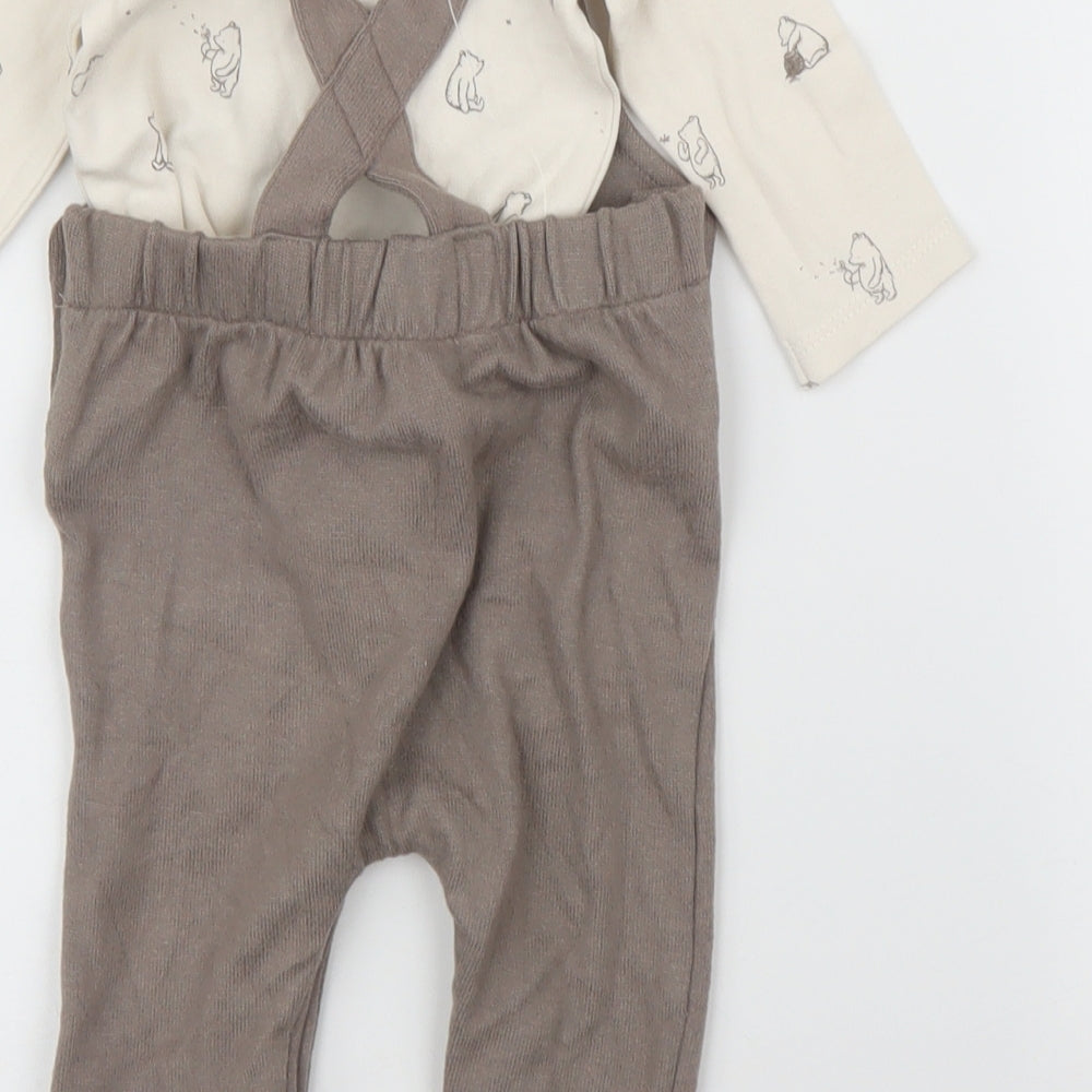 George Baby Brown   Babygrow One-Piece Size 3-6 Months  - Winnie the Pooh, Two piece