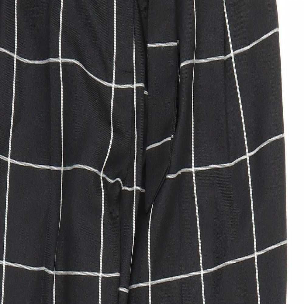 Primark Womens Black Check  Capri Trousers Size 14 L23 in