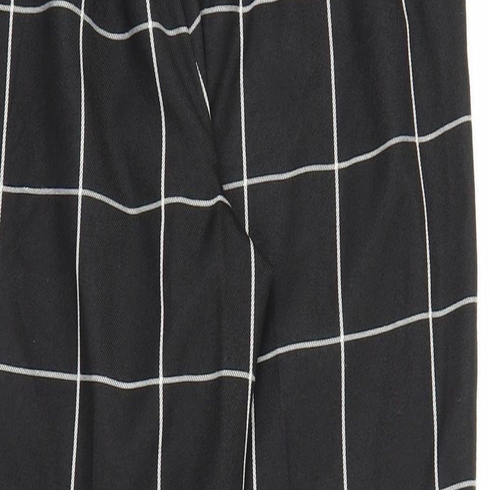 Primark Womens Black Check  Capri Trousers Size 14 L23 in