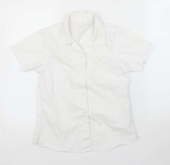 John Lewis Girls White   Basic Button-Up Size 11 Years