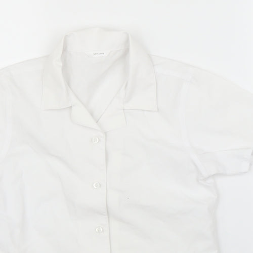 John Lewis Girls White   Basic Button-Up Size 11 Years