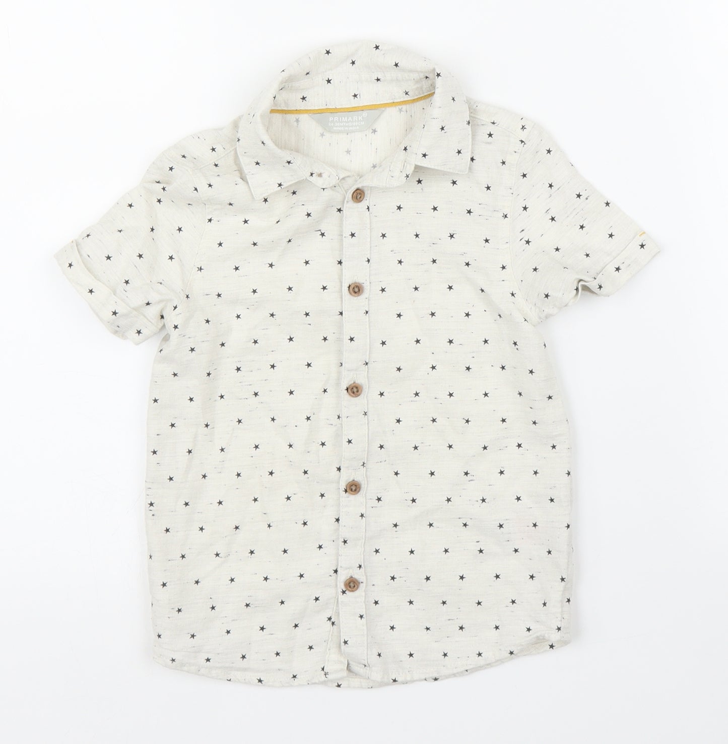 Primark Boys Beige   Basic Button-Up Size 2 Years
