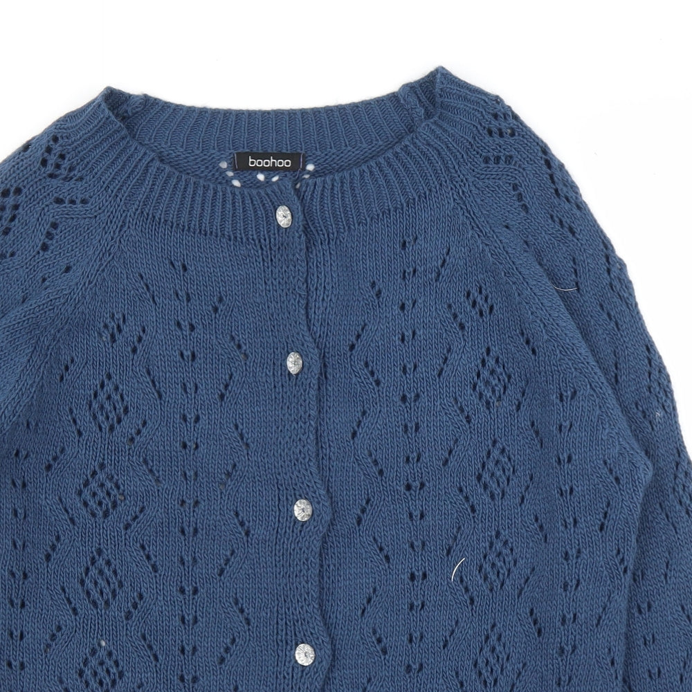 Boohoo Womens Blue   Cardigan Jumper Size M