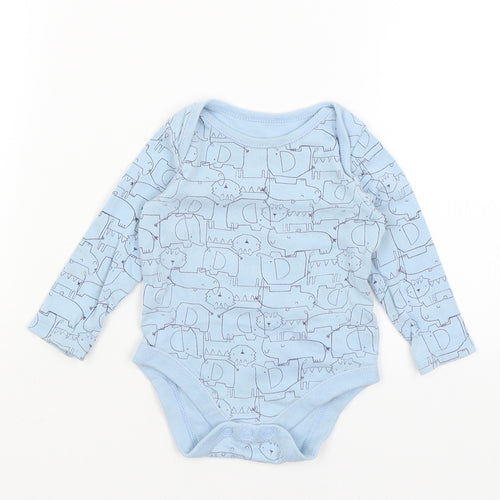 Preworn Baby Blue   Romper One-Piece Size 6-9 Months  - Animals