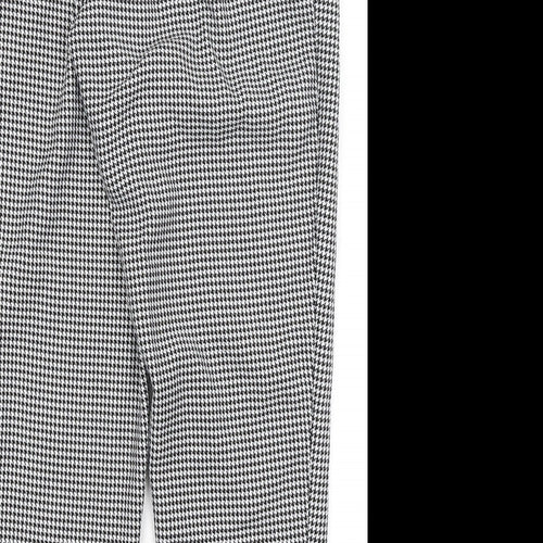 New Look Womens Black Houndstooth  Trousers  Size 10 L25 in