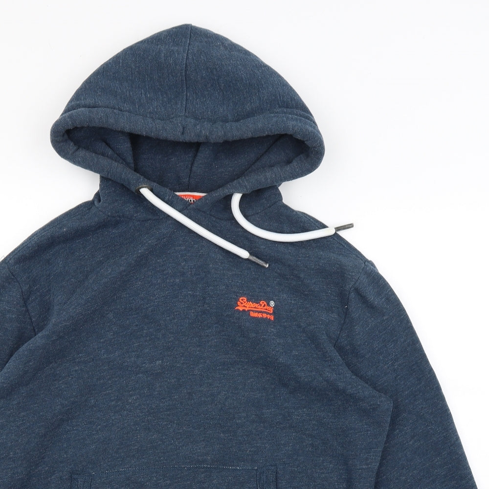 Superdry Mens Blue   Pullover Hoodie Size L