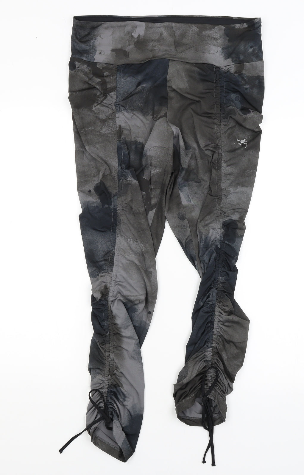 ASICS Womens Grey   Cropped Leggings Size XL L27 in