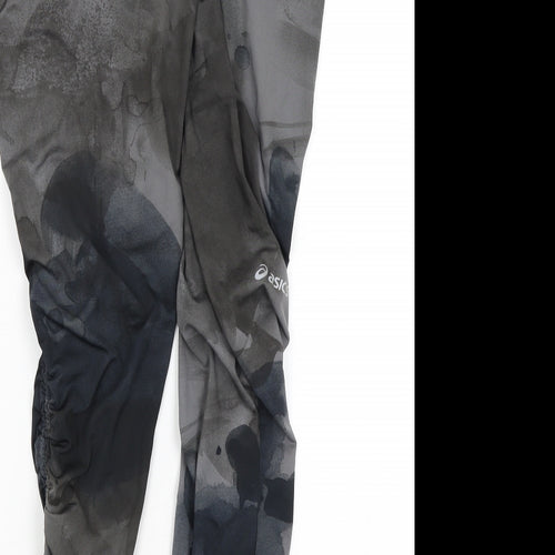 ASICS Womens Grey   Cropped Leggings Size XL L27 in