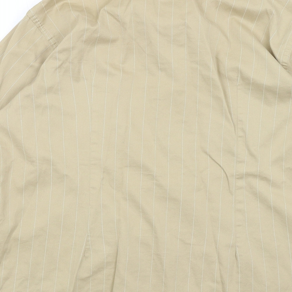 CT Woman Womens Brown Striped  Basic Button-Up Size 18
