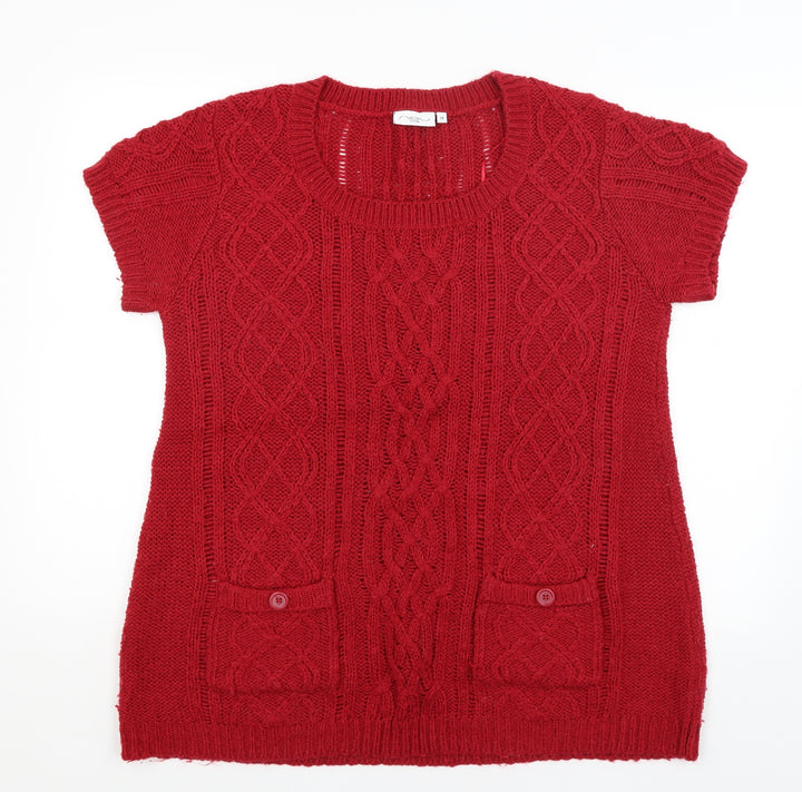 New Look Womens Red   Pullover Jumper Size 18