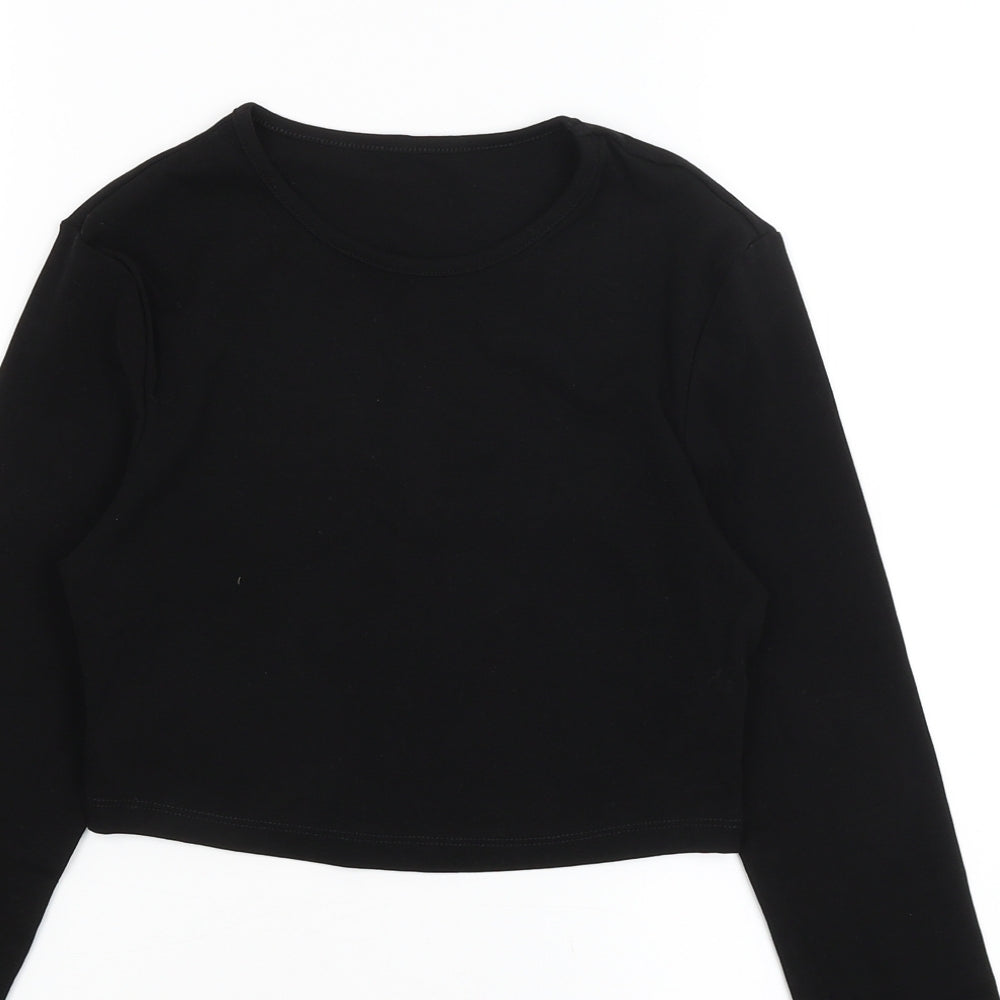 SheIn Womens Black   Cropped T-Shirt Size M